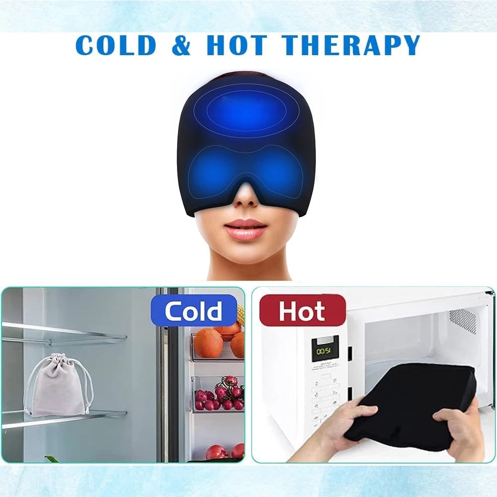 Migraine Relief Cap Reusable Hot & Cold Therapy Headache Relief Cap